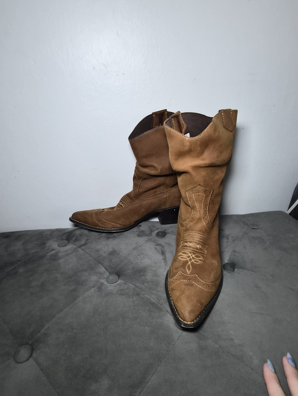 Cowgirl Boots Crush By Durango Brown Western Ankle Booties - Picture 11 of 12